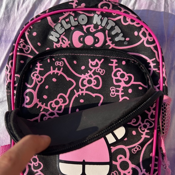 Official Sanrio Hello Kitty Mini Backpack Pink and Black - Picture 5 of 7